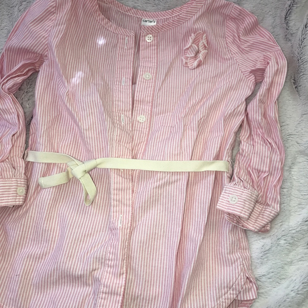 PInk stripped tunic top
